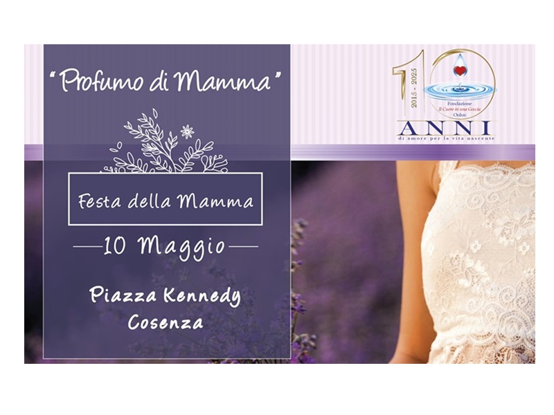 Profumo di mamma 2025. In piazza, a Cosenza, le piantine di lavanda della Fondazione il Cuore in una Goccia